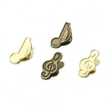 Clips de metal con clave de sol y nota musical vintage, 4 estilos de clips de papel dorados y bronce retro, artículos de papelería estéticos para amantes de la música, decoración de oficina y escuela, regalo - Dos carpetas para cuadernos con forma de clave de sol (Qinggu) - Ver 10