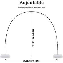 可调节气球拱门框架套装：婚礼、婴儿派对、生日拍照背景 - 彩色 - 查看 3