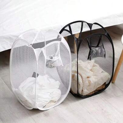 سلة غسيل قماشية قابلة للطي، سلة غسيل كبيرة، سلة غسيل شبكية، سلة غسيل، سلة ملابس