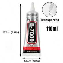 Keo dán đá giả kim cương B-7000, 50ml/110ml (3.7 fl oz), trong suốt. Keo dán trang sức siêu bền B-7000, keo công nghiệp trong suốt, dùng cho vải, điện thoại di động, làm trang sức, đá quý, đá, gỗ, thủy tinh, v.v. - B7000 - Xem 4