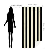 1pc Classic Striped Ultra-Soft Microfiber Beach Towel - Super Absorbent, Quick Dry, Large Bath Towel For Summer Beach, Pool And Home Use, Rectangular Beach Blanket - Style4 - View 10