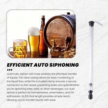 3/8In Auto Siphon With Clamp 6.5' Ft Hose Bottling Siphoning Kit With  Free Plastic Tubing For Beer - Multicolor - View 4
