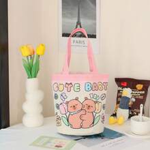 1pc Cute Cartoon Color-Blocking Handbag, Adorable Large Capacity Commuter Tote Bag, Soft And Healing Style! Foldable Portable Shopping Bag, Versatile Cute And Durable Tote Bag - Multiple Styles - View 27