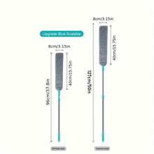 Herramientas de limpieza de cama, plumero de hogar, colector de polvo, agente de limpieza, herramientas de eliminación de polvo, escoba para eliminar el polvo - 3 piezas de tela + 1 asa - Ver 5