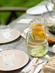 6英寸可堆肥纸盘，加厚一次性纸盘，圆形未漂白棕色纸盘，采用天然甘蔗纤维制成，适用于聚会、露营、野餐。 - 彩色 - 查看 4