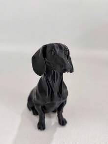 1件创意黑色腊肠犬雕塑摆件,适合家居装饰和派对礼物,可爱动物工艺品,房间装饰,办公桌摆件,节日礼物,圣诞节,客厅酒吧咖啡厅装饰,教室奖励,斋月开斋节,新年,情人节,感恩节,万圣节,复活节,无需电池 - A - 查看 5