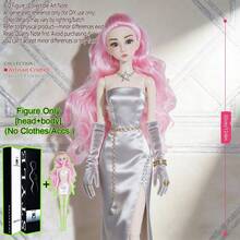 12.6in 1/6 BJD/MJD Supermodel Doll,12-Joint Articulated Multi-Poseable Figurine,Ball-Jointed Collectible,Realistic Skin,Fluffy Hair,Desktop Decoration,Collection Souvenir,No Clothing - DollOnlyNoAttire - View 21