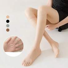 10 Pairs Women's Summer Thin Dot Gel Mid-Calf Socks, Transparent Non-Slip Invisible Socks, Versatile Breathable Suitable For Ladies - Multicolor - View 9