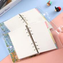 优雅闪光封面A6笔记本，油画质感日记本，学生便签本，粉丝收藏册 - 活頁本 - 查看 6