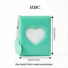 Sổ đựng ảnh Kpop 3 inch, album ảnh mini Kpop hình trái tim rỗng, bìa đựng ảnh nhỏ có gương soi. - Album ảnh 3 inch - Xem 4