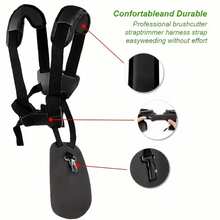 1Pc Adjustable Weeder Shoulder Strap For Lawn Mowers , Brush Cutter Accessories, Durable Weeder Accessories, Ideal For Outdoor Lawn Care, Gardening Tools, Power Tools - Black One-piece Set - View 3