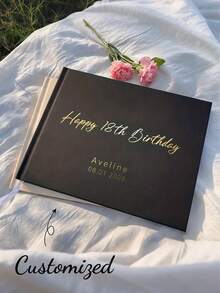 Buku Pesan Horizontal Kustom, Dipersonalisasi, Cocok untuk Pesta Ulang Tahun ke-16, 18, 30, 40, 50, 60, 70, dan 80, Cocok untuk Pria dan Wanita, Album Foto, Buku Tamu, Hadiah Ulang Tahun, Hadiah yang Berkesan - MultiWarna - View 5