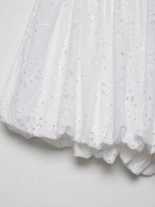 DEEKA Summer New Women's Fashion European And American Style Embroidered Balloon Shorts White - trắng - Xem 10