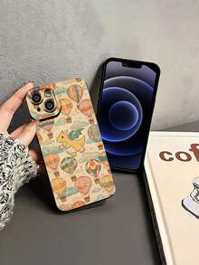 Tema de globos aerostáticos amarillos de Dragonitefunda de teléfono Fundas compatibles con ,Apple,VIVO,OPPO,,, y Honor.Fabricadas en silicona TPU,ofrecen protección contra golpes y caídas. - Negro - Ver 4
