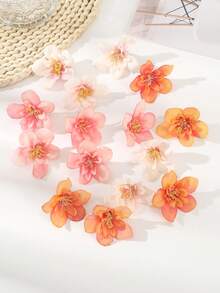 5pcs Bohemian Style Artificial Flower Hair Clips, Women Hair Accessories - Multicolor - View 4