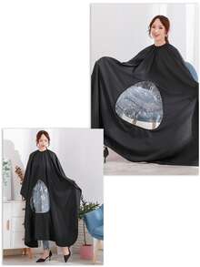 Hairdressing Cape With Transparent Window, Waterproof Hair Salon Cape, Reusable Hair Styling And Dyeing Cape - Multicolor - View 5