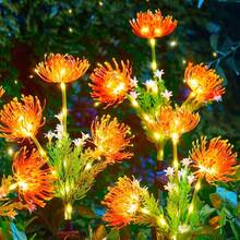 1件裝太陽能蜘蛛百合花園燈，三色LED花朵插地燈，太陽能供電設計，戶外景觀燈飾，適用於露台、小徑、後院、草坪、花園、水岸裝飾，節日派對裝飾，園藝禮物 - 多色 - 查看 7