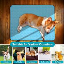 Dog Self Cooling Mat Pet Washable Cooling Pads Blanket Sleeping Kennel Mat,Ice Silk Sleep Mat Pad Breathable Sleep Bed Beach For Large Dogs Cats - Multicolor - View 4