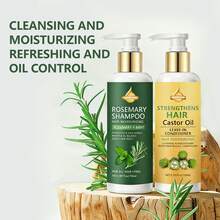 SUMIFANG 两瓶装，每瓶100毫升。迷迭香洗发水和蓖麻油护发素。可温和去除头皮油脂和污垢，平衡头皮水油比例。洗后头皮清爽不紧绷，发根更显蓬松。 - 控油 - 查看 4