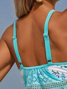 Swim Lushoire 2-Piece Floral Print Random Tankini Top With Mesh Tummy Control And Shorts Swimwear Set For Women - Nhiều màu 3 - Xem 6
