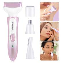 1件套USB充电式4合1多功能套装，女士电动剃须刀，鼻毛修剪器，眉毛修剪器 - 查看 11