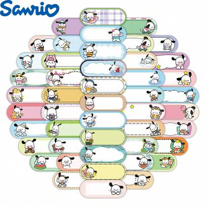 SANRIO 60张可爱卡通狗狗图案主题贴纸袋，适合收纳书籍、杯子、包包等便携物品。精美文具，适合学校、办公室和旅行使用。是送给爱好者的理想礼物。也适合用作生日派对礼品袋、节日礼物和桌面装饰。