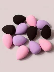12pcs Absorbent Makeup Sponges - Latex-Free Polyurethane Cosmetic Sponges Suitable For Liquid, Cream And Powder Foundation - Multiple Colors Available - Multicolor - View 4