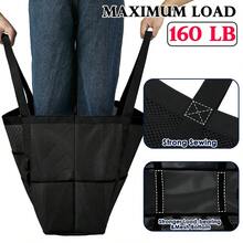 Bolsa de playa grande de malla con bolsillo con cremallera, esencial para viajes familiares, vacaciones y cruceros - Negro - Ver 7