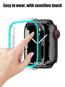 5pcs Luminous Watch Case, Compatible With Apple Watch Cases 40mm, 41mm, 42mm, 44mm, 45mm, 46mm, And 49mm. Stylish, Sporty, Shockproof, And Features Nighttime Visibility. Made Of Hard PC Material, Compatible With Apple Watch Ultra/11/10/9/8/7/6/5/4/SE Men's And Women's Watch Cases. Absorbs Sunlight Or Artificial Light And Emits Light At Night, Making It A Dual-Use Case For Day And Night. - 5 Colors Of Glow-in-the-dark Case - View 5