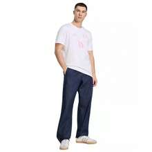 Adidas Men's Messi Crewneck T-Shirt |  | Men Sports Tees & Tanks - أبيض/وردي - مشاهدة 2