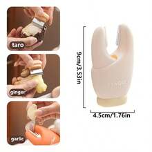 1pc 2-In-1 Crab Claw Garlic Peeler & Ginger Scraper, Magnetic Garlic Separator With Handle Garlic Peeling Tool - MultiWarna - View 8