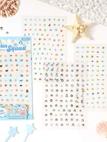 1张可爱搞怪贴纸，精美小元素贴纸，儿童贴纸艺术，适用于剪贴簿、手账、宠物趣味贴纸、Kindle剪贴簿用品、笔记本电脑贴纸 - 多色 - 查看 2