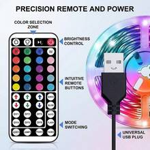 Intelligent LED Light Strip, SMD 5050 Light Beads, Supports Various DIY Lighting Modes, USB Flexible RGB Light Bar, TV And Computer Backlighting, Suitable For Decorating Rooms, Living Rooms, Ceilings, As Gifts For Festivals And Weddings. - 多色光 - 查看 3