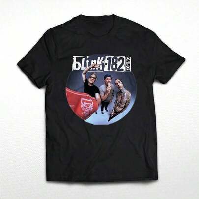 Camiseta 182 Band Estilo Punk Rock Verano 2025, la tienda Blink vende camisetas retro americanas de hip hop urbano para hombres y mujeres.
