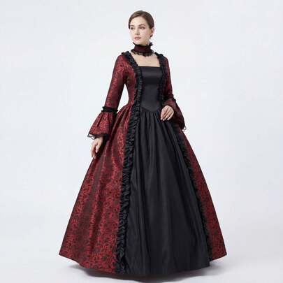中世纪宫廷复古连衣裙，维多利亚风格演出服，春季款