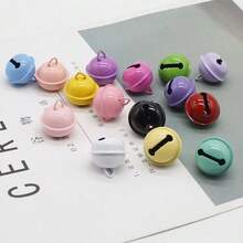 10 Peças Sinos Metálicos Coloridos Pintados, 22mm de Diâmetro, Acessórios de Joalheria de Natal DIY, Chaveiros, Pendentes, Sinos Coloridos Atacado, Decoração Suspensa DIY, Sinos Pequenos de Estimação Cartoon - Tamanho único, cor aleatória - Visão 10