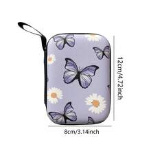 Cute Cartoon CCD Camera Bag, Portable Mini Digital Storage Bag, Fruit Print Cable, Earphone, Charger Protective Case, Anti-Pressure Anti-Drop Hard Shell Bag, Student Accessory Organizer - View 4