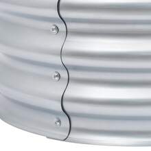 Fioriera rotonda in acciaio zincato, 23,62 x 11,02 cm, vaso in metallo autoportante con spessore di 0,6 mm, fioriera modulare in metallo ondulato per ortaggi, erbe aromatiche, fiori, alberi, patio, giardino, cortile, stile moderno - Visualizzare 10