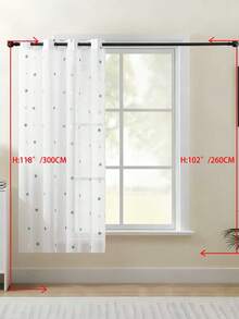 1/2 tấm rèm voan thêu cổ điển kiểu Châu Âu, rèm trắng trong suốt thích hợp cho phòng ngủ, ban công, phòng khách, rèm cửa sang trọng, rèm ren trắng thanh lịch được trang trí bằng họa tiết thêu lá tinh tế, rèm polyester mờ cho phòng khách, phòng ngủ, văn phòng và các dịp khác - Có thể giặt máy, rèm trang trí phòng ngủ. - Nhiều màu - Xem 27