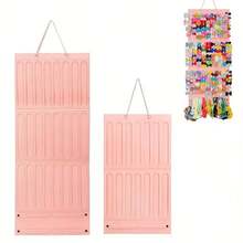 Caixa Organizadora Dobrável para Acessórios de Cabelo (1 unidade) - Bolsa Organizadora de Parede com Vários Compartimentos, Ideal para Guardar Presilhas, Tiaras e Laços. Organizadora e prática para sua casa. Ganchos para Presilhas de Cabelo. Bolsa de grande capacidade para pendurar acessórios de cabelo, perfeita para meninas e mulheres. Ajuda a manter sua coleção organizada e evita que os acessórios se percam ou se enrolem. Durável e compacta, comporta 18 estilos diferentes. - Multicolorido - Ver 2