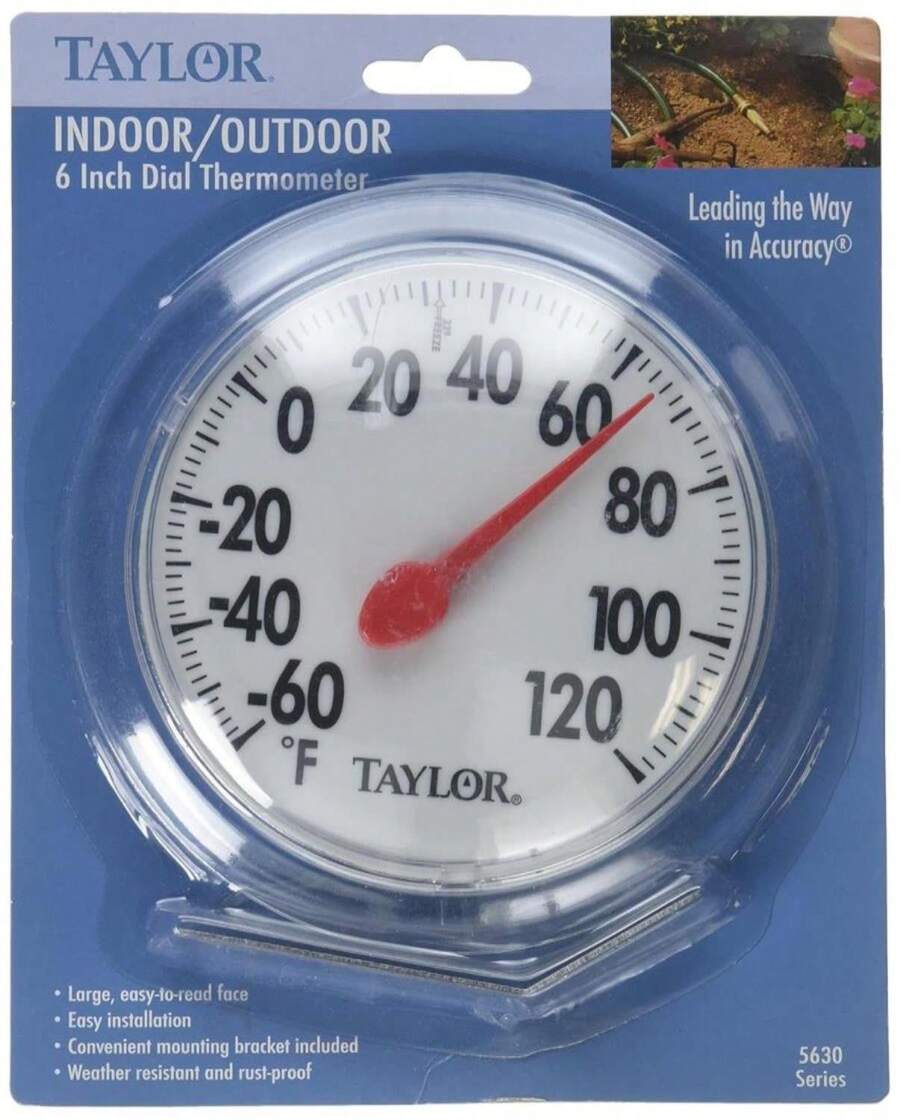 Taylor Precision 5630 6" Dial Thermometer - White - View 1