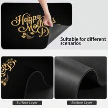 1pc Carnation Hug Design - Multifunctional Absorbent Pad, Polyester Waterproof Table Protector Mat For Kitchen, Dining Table, Washing Machine, Bathroom Vanity, Kitchen Accessories, Party Supplies, Adds Happiness To Home - Carnation's Embrace - View 11