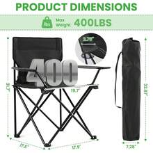 2 Pack Portable Camping Chairs Folding Lawn Chair Outdoor Lightweight Beach Chair With Cup Holder & Carry Bag For Outside Sports, Fishing, Hiking, Travel, Picnic, Backyard (Black-Dark) - 黑褐色 - 查看 3