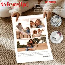 1 Stück personalisiertes Fotocollagen-Poster für Mutter, personalisiertes Muttertagsgeschenk, Geburtstagsgeschenk, Weihnachtsgeschenk für Mutter, personalisierte bedruckte Wandkunst für Mutter, Muttertagsgeschenk, Geschenk mit Rahmen - Verschiedenfarbig - Übersicht 4