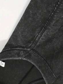 Men's Zodiac Sign Graphic T Shirt 230GSM Premium Cotton Oversized Tee Loose Fit Streetwear Top Breathable Soft Washed Fabric For Tall And Big Guys - 黑色 - 查看 3