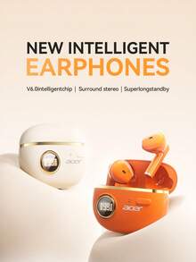 Acer 宏碁 OHR544 无线蓝牙耳机，立体声低音，降噪麦克风，低延迟游戏模式，杜比音效，触控操作，轻巧便携，超长续航，兼容智能手机/平板电脑/笔记本电脑，配备充电盒。推荐作为圣诞节/情人节礼物。 - 查看 4