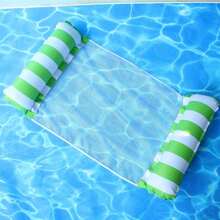 1pc Foldable Dual-Use Inflatable Hammock With Mesh, Water Sports Leisure Chair, Swimming Float Bed, Sofa (Includes Air Pump) - Floating Bed - View 16