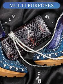 240 piezas de cristal de Rhinestone de gemas de formas mixtas, Rhinestones de garra plana transparente para joyería, ropa, zapatos y disfraces - transparente - Ver 4