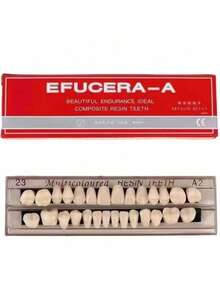 1 Piece Full Denture Acrylic Resin Denture Prop, Full Tooth Synthetic Polymer Denture, 23 Shades A2 Upper + Lower Dental Material For Replacement, DIY Or Cosplay Halloween Prop - Multicolor - View 12