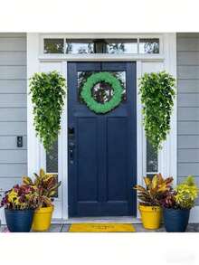 1株人造尤加利垂吊多肉植物 - 綠色 - 查看 5